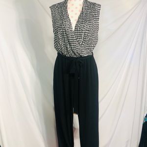 Calvin Klein Faux Wrap Belted Pantsuit Jumpsuit Sz 2
